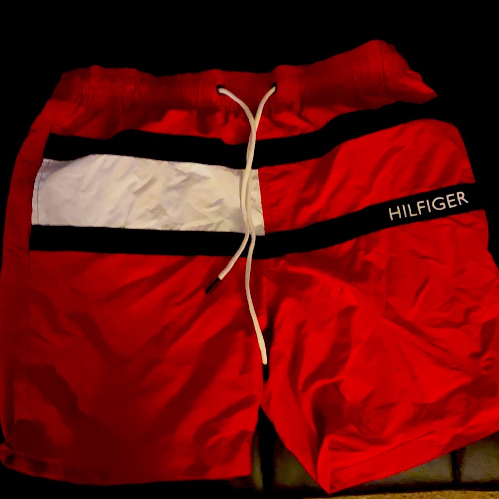 Tommy Hilfiger red swimming trunks
